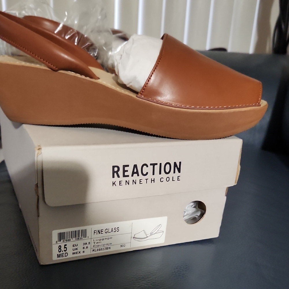 Kenneth Cole Reaction Brown Wedge Sandals